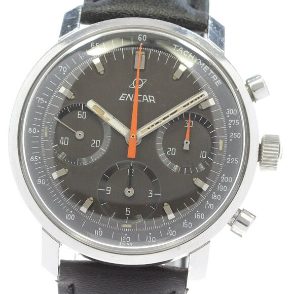 ENICAR 072/003 Chronograph Vintage cal.72 gray Dial Hand Winding Men's_848459 - Picture 1 of 8